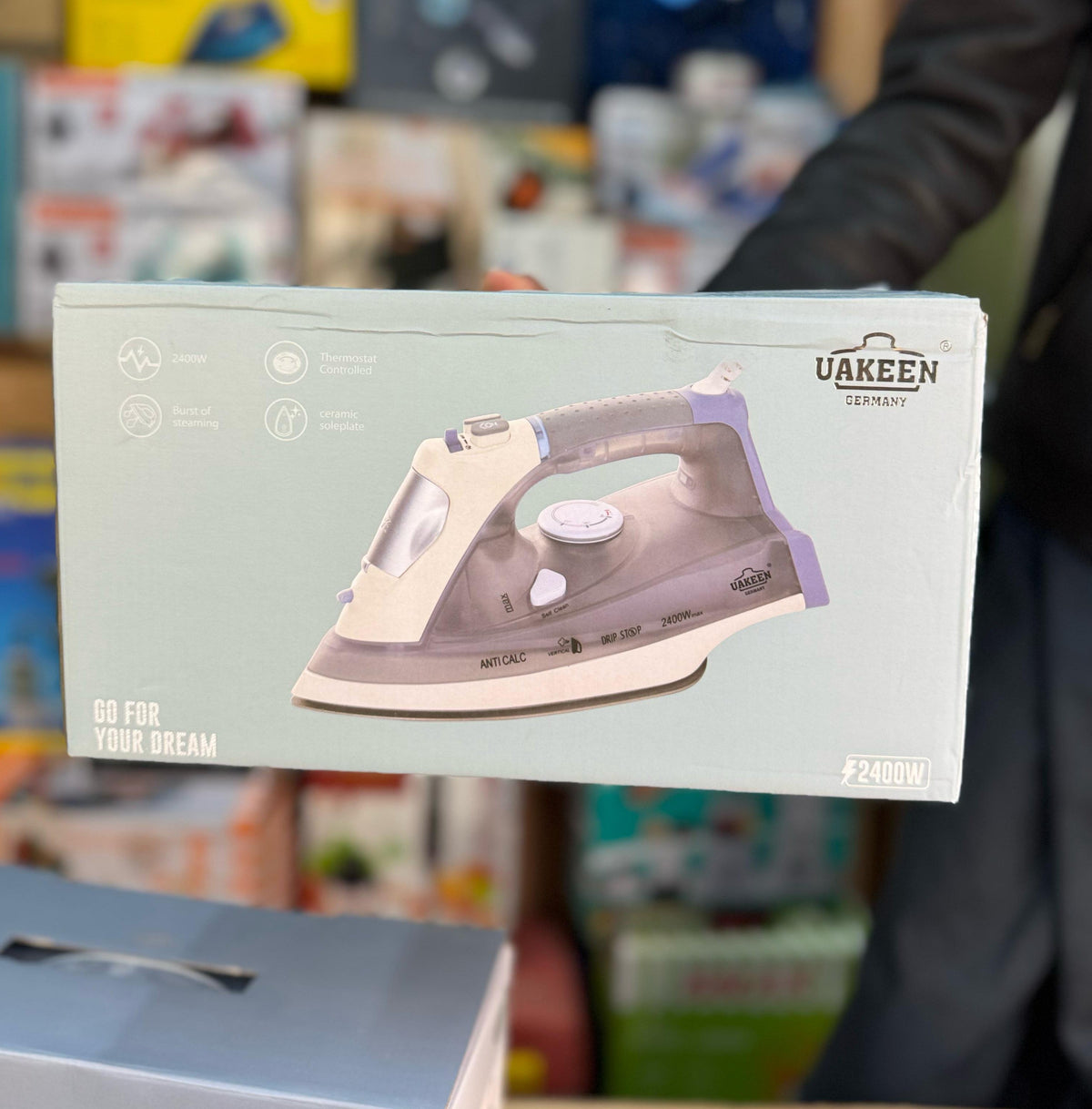 Uakeen Steam Iron ZL-817 with Ceramic Soleplate (Germany Design)