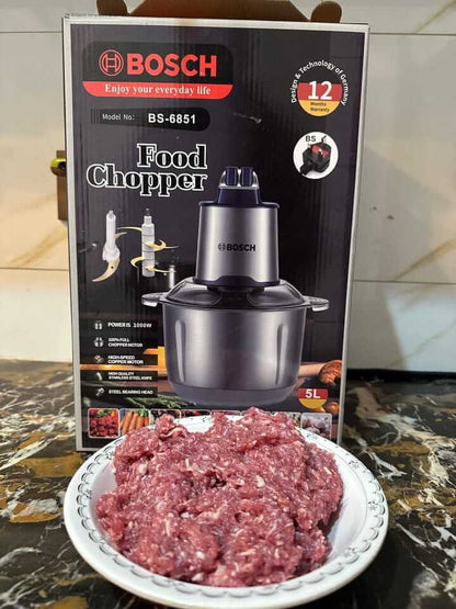 Electric Meat Chopper 6-Blade (Bosch-Style, Germany Lot, 2 Speed)