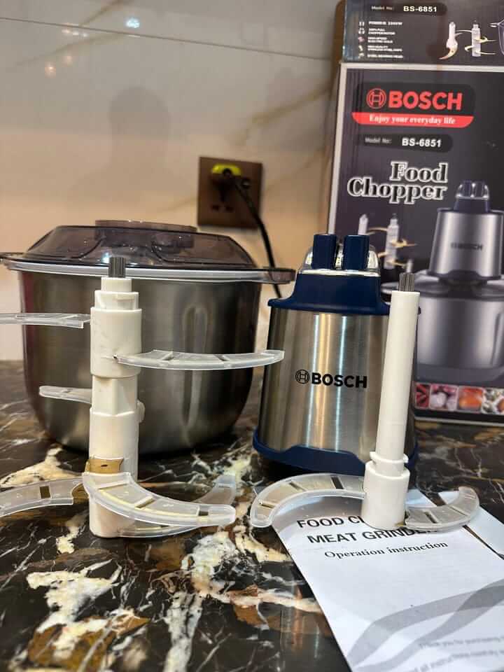 Electric Meat Chopper 6-Blade (Bosch-Style, Germany Lot, 2 Speed)