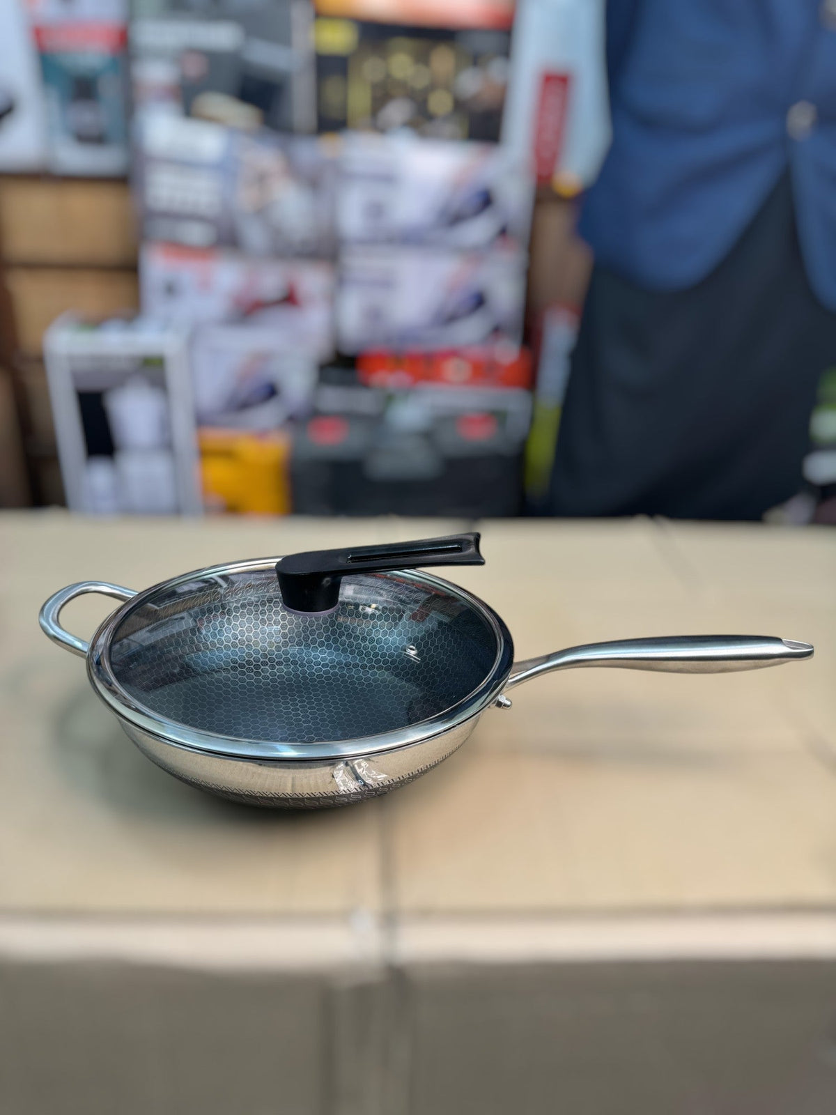 34cm Germany lesser honeycomb fry pan & handi