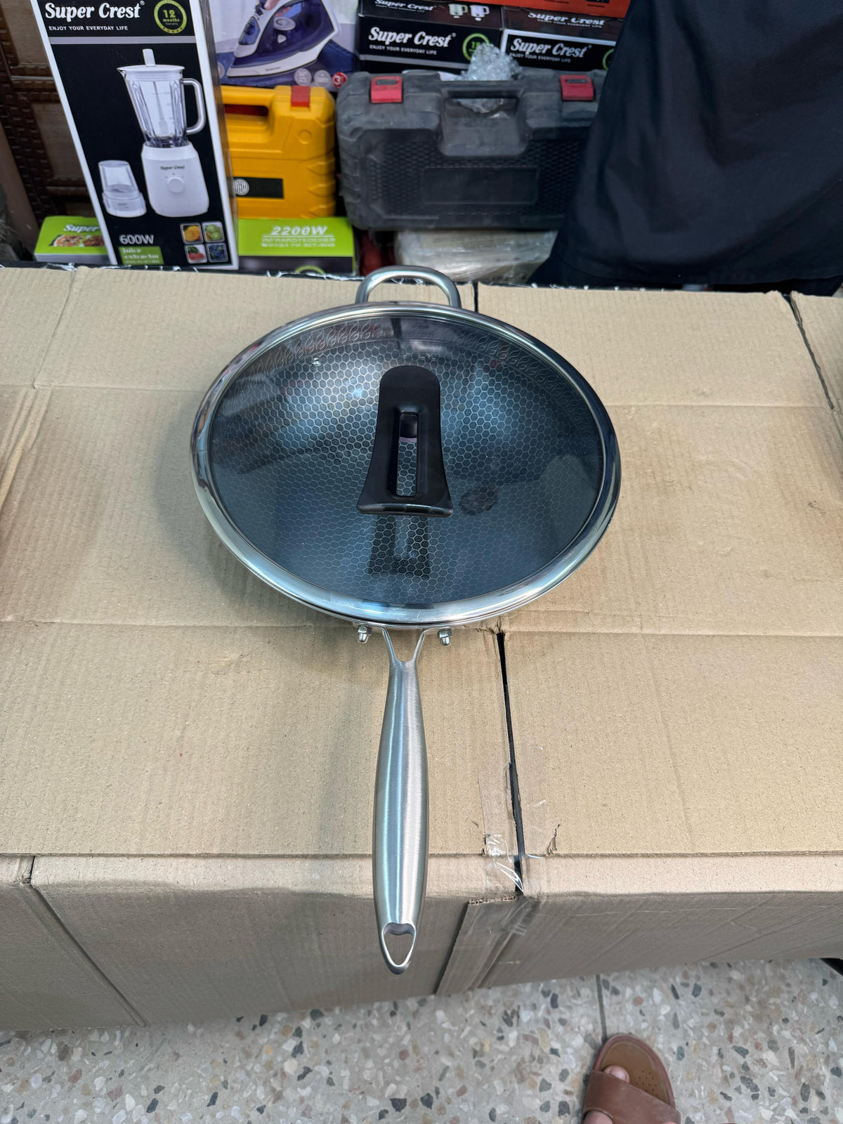 36cm Germany lesser honeycomb fry pan & handi