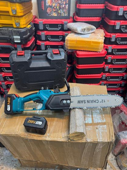 Amazon lot Rechargeable 298v 12inch chainsaw with double battery