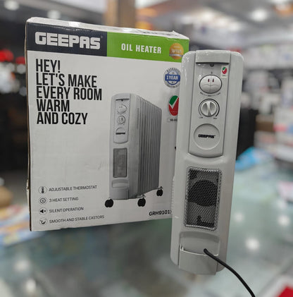 Geepas 11-Fin Portable Electric Oil-Filled Radiator Heater GRH910011p