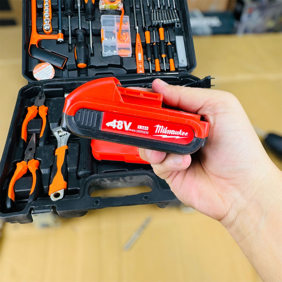117 Pieces Drill Machine with Complete Toolkit Set (Milwaukee-Style)