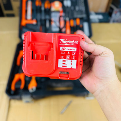 117 Pieces Drill Machine with Complete Toolkit Set (Milwaukee-Style)