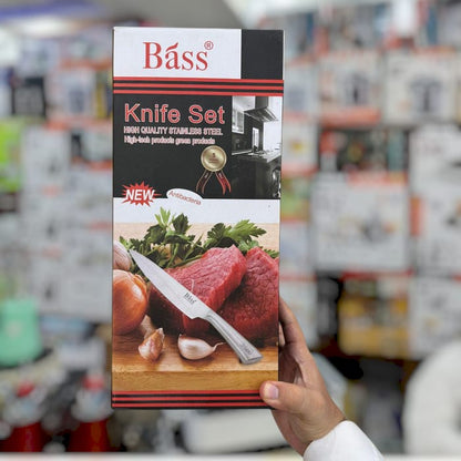 Bass 8pcs kitchen knife set [ Random color]