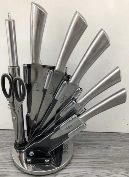 Bass 8pcs kitchen knife set [ Random color]