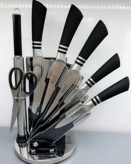 Bass 8pcs kitchen knife set [ Random color]