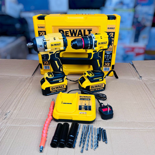 Dewalt 2 in 1 drill & impact wench with tools ( made in CZECH REPULIC )