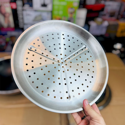 32 cm Honeycomb lesser coating deep fry pan with food stamer