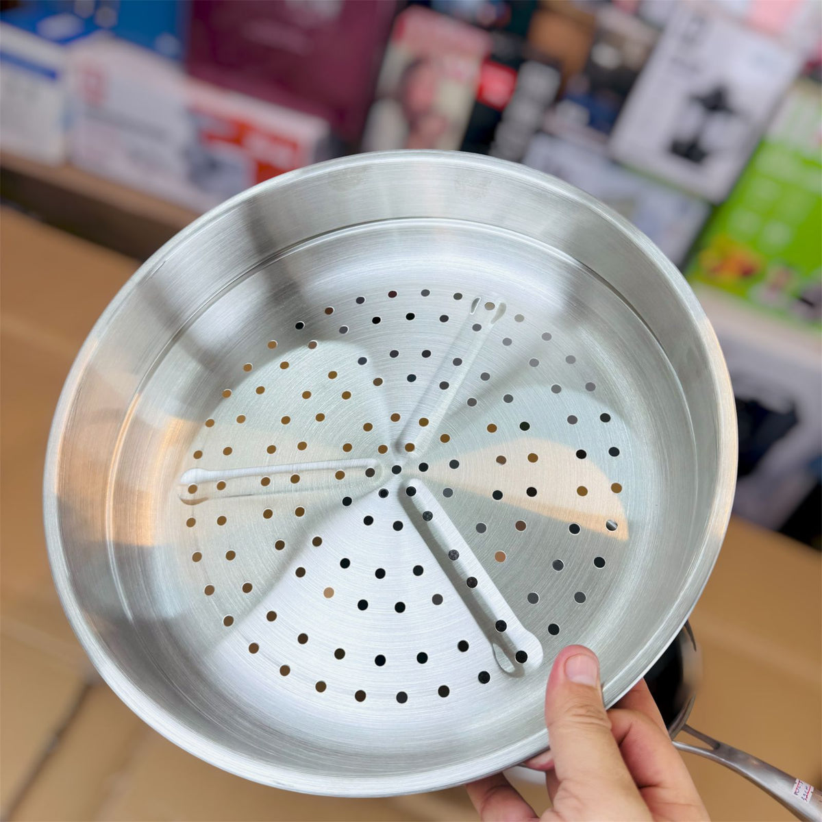 32cm Honeycomb lesser coating deep fry pan with  XL food stamer