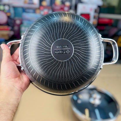 3 pcs lesser coating honeycomb shallow handi  30 cm+32 cm+ 34cm+