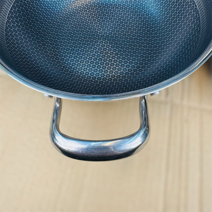 4 pcs lesser coating honeyconb shallow handi 26 cm+ 28 cm+30 cm+ 32 cm+