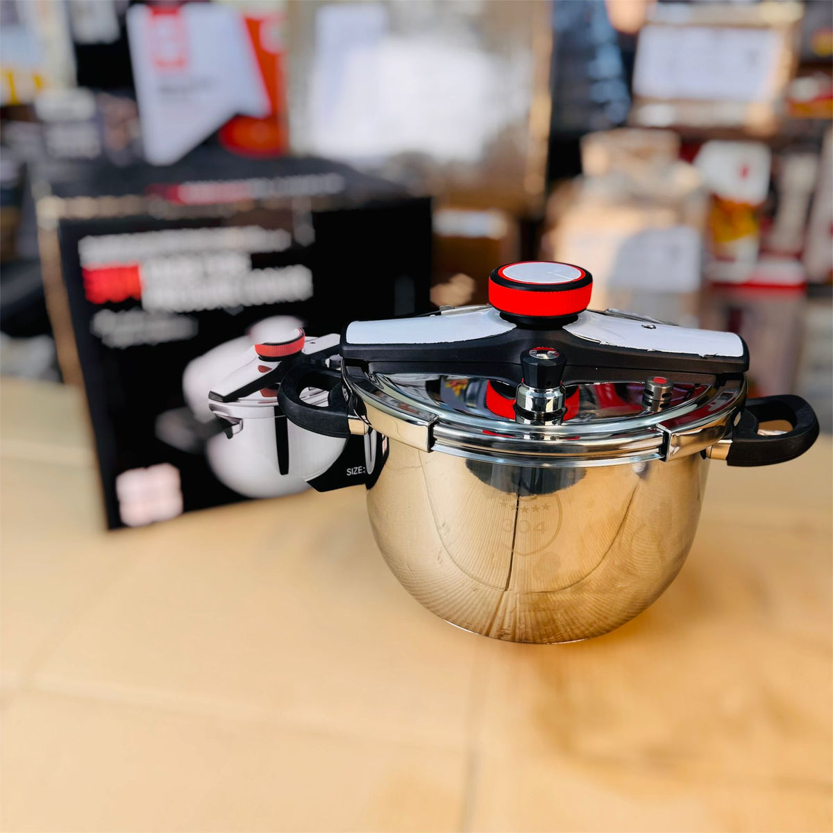 13L Stainless Steel Pressure Cooker (304 SS, Multi-Stove Compatible)