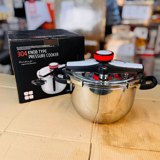 13L Stainless Steel Pressure Cooker (304 SS, Multi-Stove Compatible)