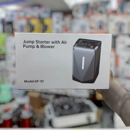 6-in-1 Car Jump Starter with Digital Air Pump & Blower GF01