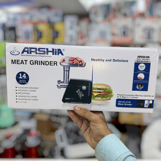 Arshia MG1401-2140 Electric Meat Grinder (2000W, Stainless Steel)