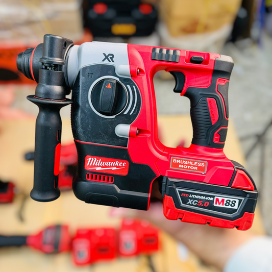 4-in-1 Cordless Brushless Drill Machine Set with Tool Kit (Milwaukee-Style)