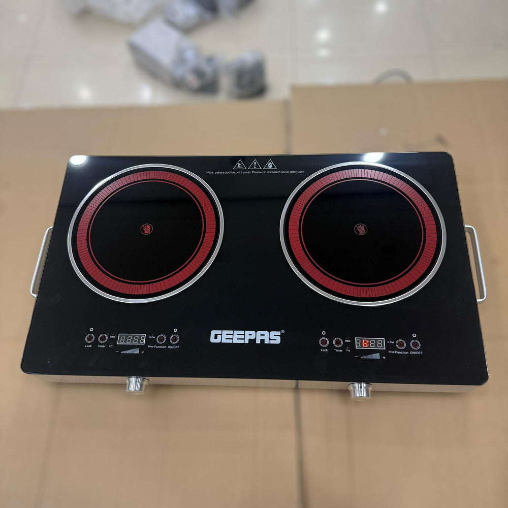 Geepas Double Digital Infrared Hot Plate 6133 (Dual Burner Cooktop)