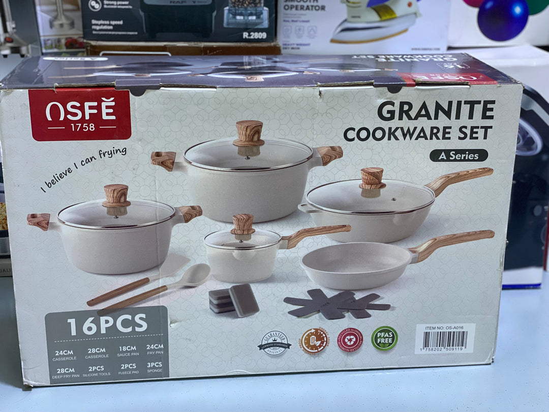 16 Pieces granite Cookware Set