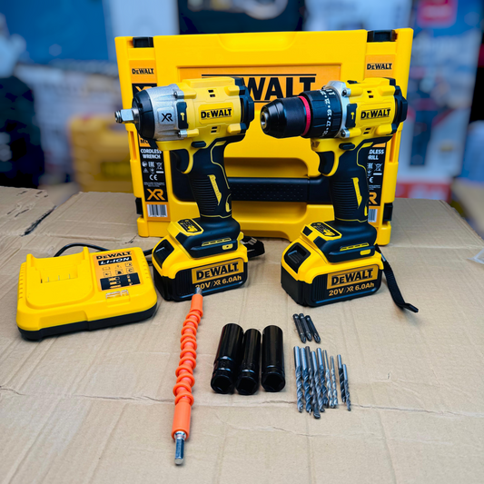 2 in 1 drill & impact with tools set (DeWalt 20V)