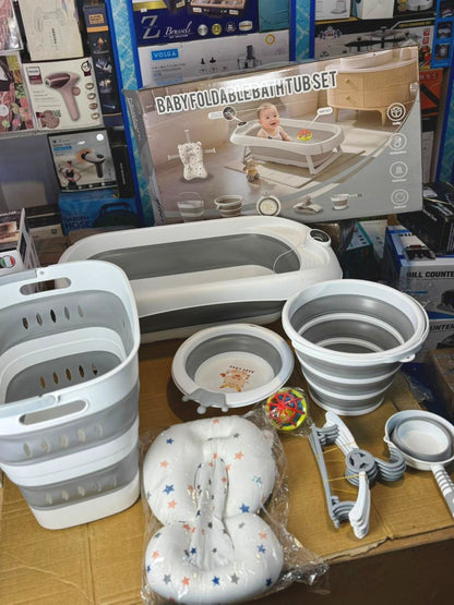 Baby Foldable Bathtub Set