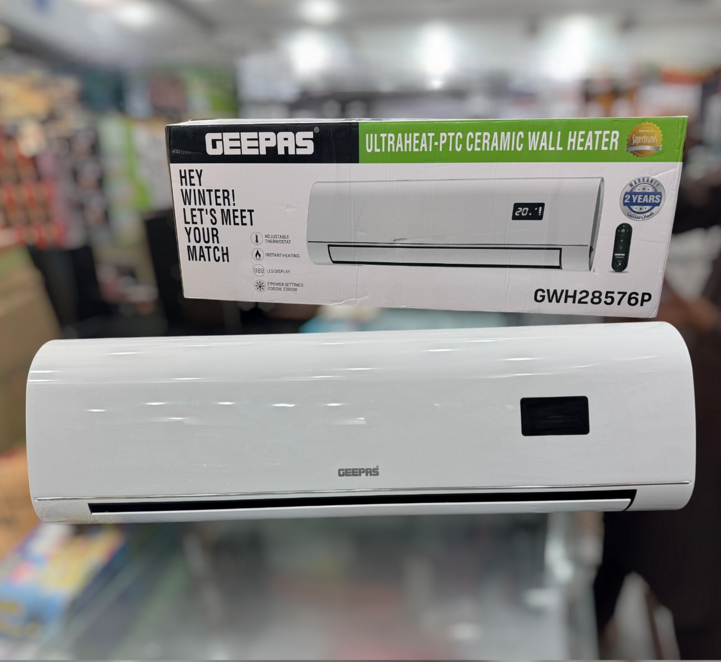 Geepas PTC ceramic large wall heater 28576