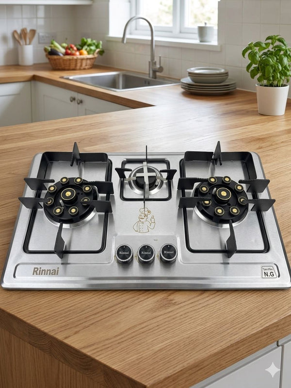 Rinnai 3 burner stainless steel Gas Stove