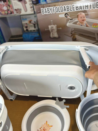 Baby Foldable Bathtub Set