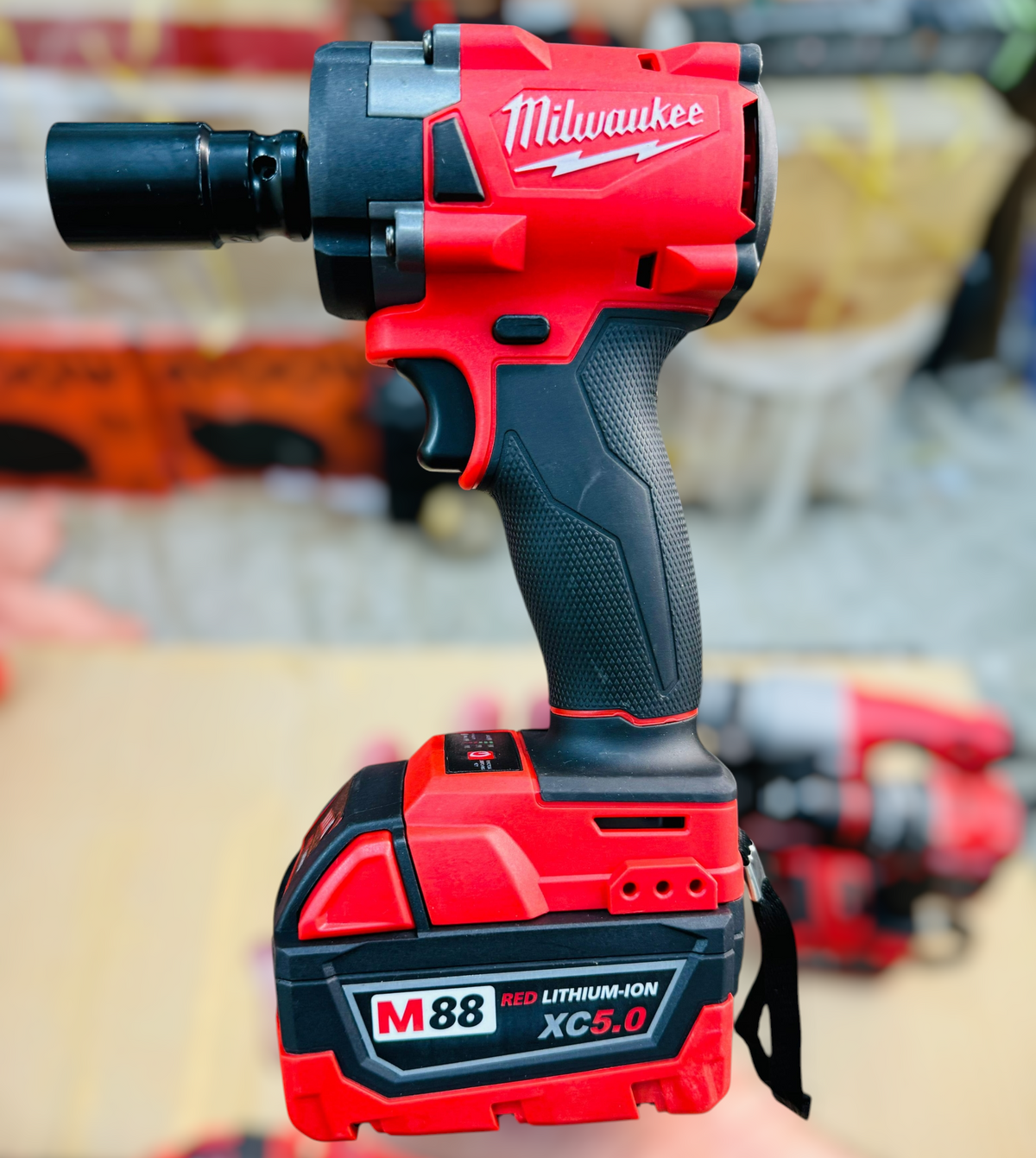4-in-1 Cordless Brushless Drill Machine Set with Tool Kit (Milwaukee-Style)