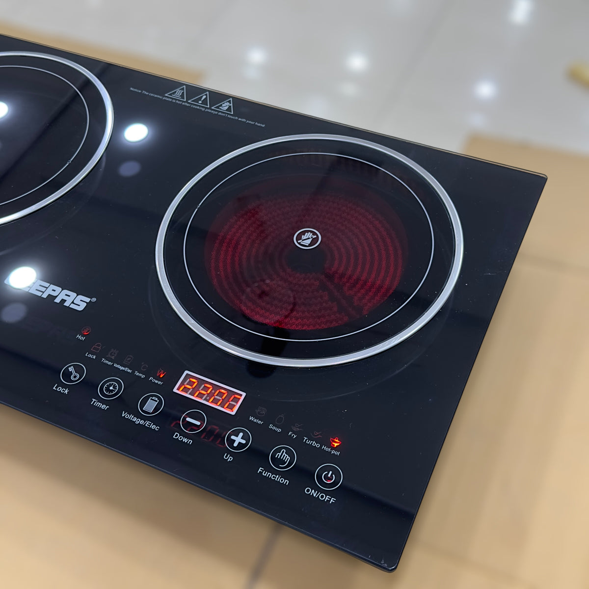 Geepas 2-in-1 Induction & Infrared Double Burner Hot Plate 6130 (4400W)