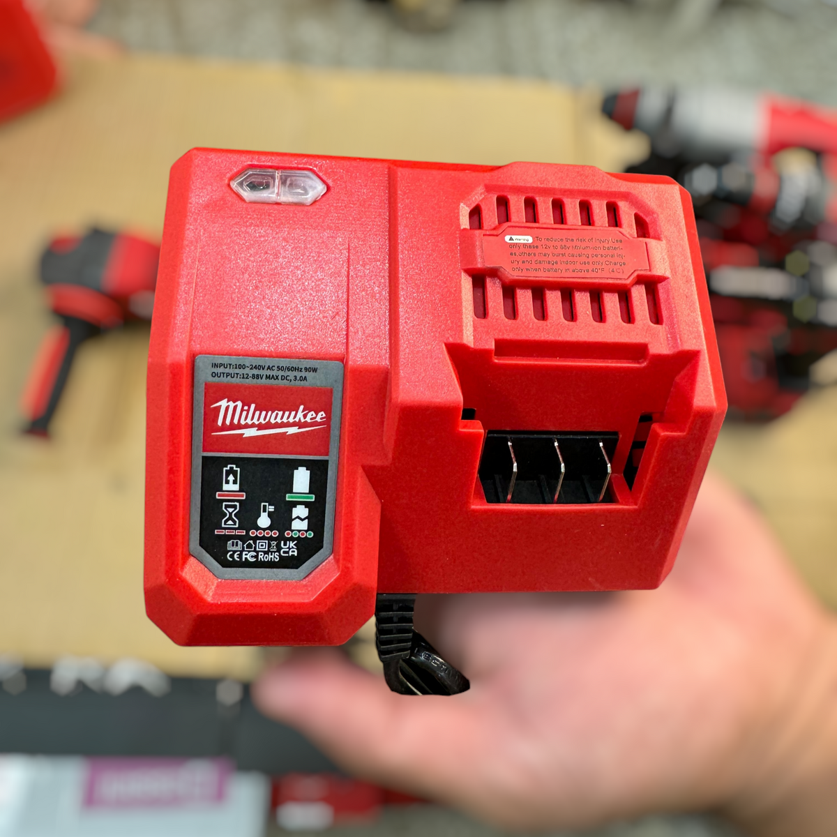 4-in-1 Cordless Brushless Drill Machine Set with Tool Kit (Milwaukee-Style)