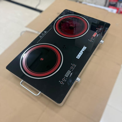 Geepas Double Digital Infrared Hot Plate 6133 (Dual Burner Cooktop)